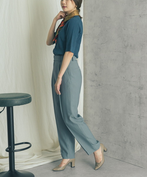 URBAN RESEARCH ROSSO（アーバンリサーチロッソ）の「カラーセンタープレスパンツ（その他パンツ・レディース・チャコールグレー/グリーン系その他/ピンク系その他・38/36）」の13枚目の写真