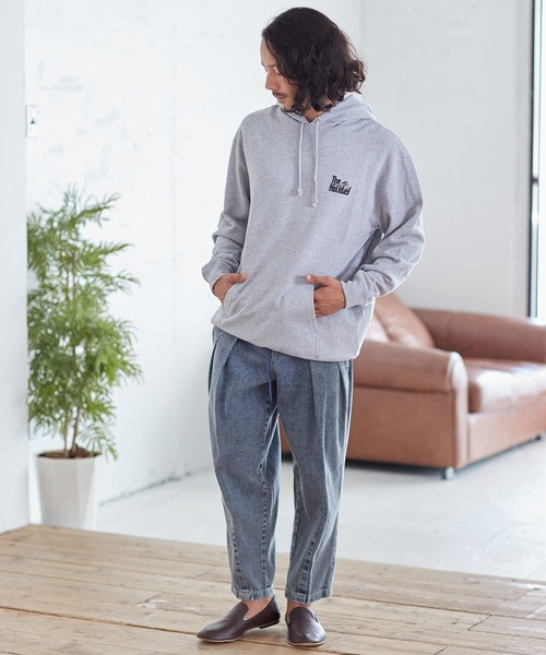 CAMBIO(カンビオ)の「mpa2683-プリントパーカー_The holiday(パーカー・メンズ・ホワイト/チャコール/ミックスグレー・S/L/M/XL)」の8枚目の写真