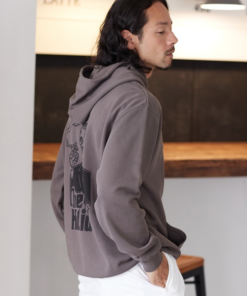 CAMBIO(カンビオ)の「mpa2683-プリントパーカー_The holiday(パーカー・メンズ・ホワイト/チャコール/ミックスグレー・S/L/M/XL)」の11枚目の写真