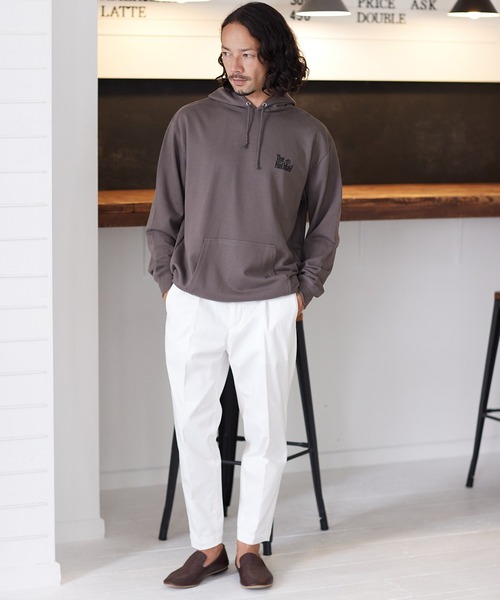 CAMBIO(カンビオ)の「mpa2683-プリントパーカー_The holiday(パーカー・メンズ・ホワイト/チャコール/ミックスグレー・S/L/M/XL)」の13枚目の写真