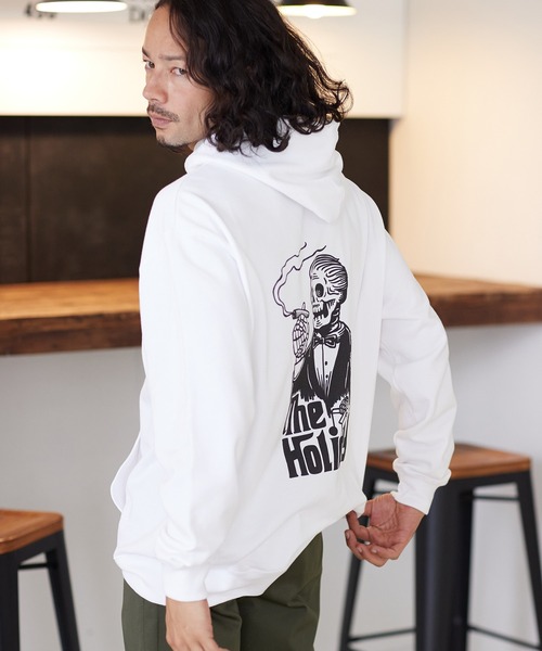 CAMBIO(カンビオ)の「mpa2683-プリントパーカー_The holiday(パーカー・メンズ・ホワイト/チャコール/ミックスグレー・S/L/M/XL)」の18枚目の写真