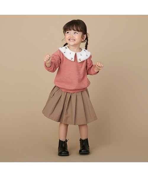 petit main（プティマイン）の「グログランスカート（スカート・キッズ・ベージュ/レッド/ネイビー・90cm/100cm/110cm/120cm/130cm/80ｃｍ）」の21枚目の写真