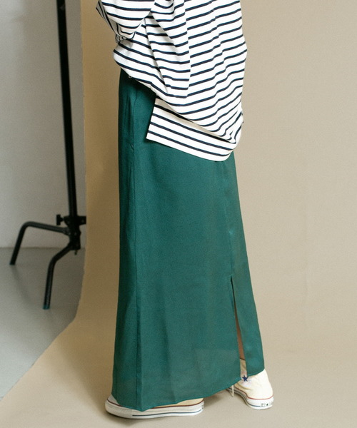 KBF（ケイビーエフ）の「Aラインロングスカート（スカート・レディース・ブラウン/グリーン/ベージュ系その他・ONE）」の19枚目の写真