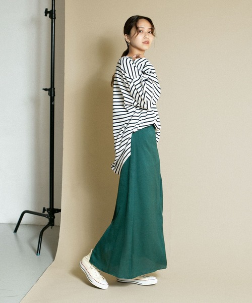 KBF（ケイビーエフ）の「Aラインロングスカート（スカート・レディース・ブラウン/グリーン/ベージュ系その他・ONE）」の10枚目の写真