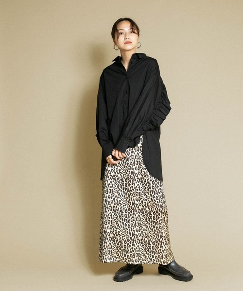 KBF（ケイビーエフ）の「Aラインロングスカート（スカート・レディース・ブラウン/グリーン/ベージュ系その他・ONE）」の13枚目の写真