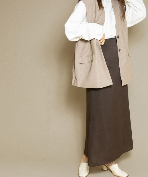 KBF（ケイビーエフ）の「Aラインロングスカート（スカート・レディース・ブラウン/グリーン/ベージュ系その他・ONE）」の17枚目の写真
