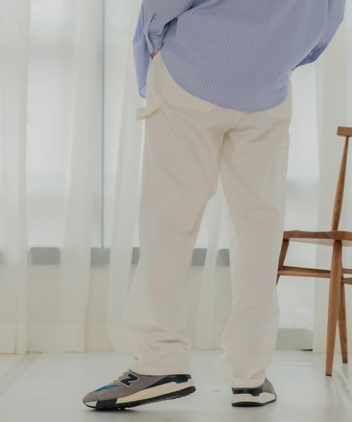 improves(インプローブス)の「バルーンシルエット イージー ペインターパンツ(デニムパンツ・メンズ・オフホワイト/ブルー系その他/ワンウォッシュ/サックスブルー・MEDIUM/LARGE)」の8枚目の写真