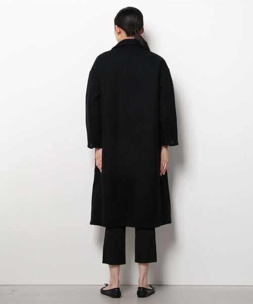 OMNIGOD（オムニゴッド）の「[OMNIGOD womens / オムニゴッド] メルトン ストアーズコート（ステンカラーコート・レディース・ブラック/ブラウン・FREE）」の4枚目の写真