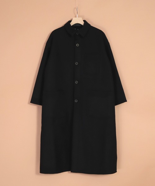 OMNIGOD（オムニゴッド）の「[OMNIGOD womens / オムニゴッド] メルトン ストアーズコート（ステンカラーコート・レディース・ブラック/ブラウン・FREE）」の21枚目の写真