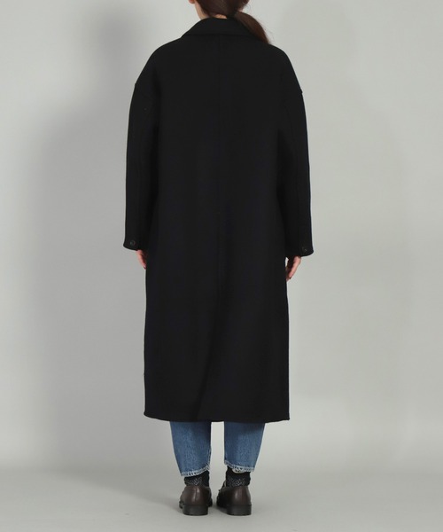OMNIGOD（オムニゴッド）の「[OMNIGOD womens / オムニゴッド] メルトン ストアーズコート（ステンカラーコート・レディース・ブラック/ブラウン・FREE）」の10枚目の写真