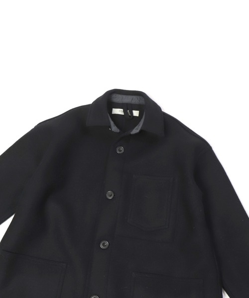 OMNIGOD（オムニゴッド）の「[OMNIGOD womens / オムニゴッド] メルトン ストアーズコート（ステンカラーコート・レディース・ブラック/ブラウン・FREE）」の17枚目の写真