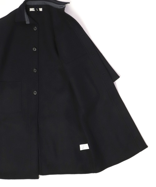 OMNIGOD（オムニゴッド）の「[OMNIGOD womens / オムニゴッド] メルトン ストアーズコート（ステンカラーコート・レディース・ブラック/ブラウン・FREE）」の20枚目の写真