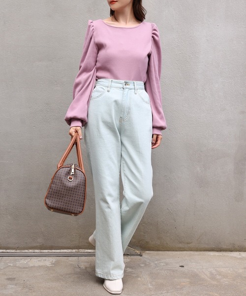 one after another NICE CLAUP（ワンアフターアナザーナイスクラップ）の「バックレースアップテレコトップス（Tシャツ/カットソー・レディース・ブラック/ベージュ/ピンク/アイボリー・FREE）」の11枚目の写真