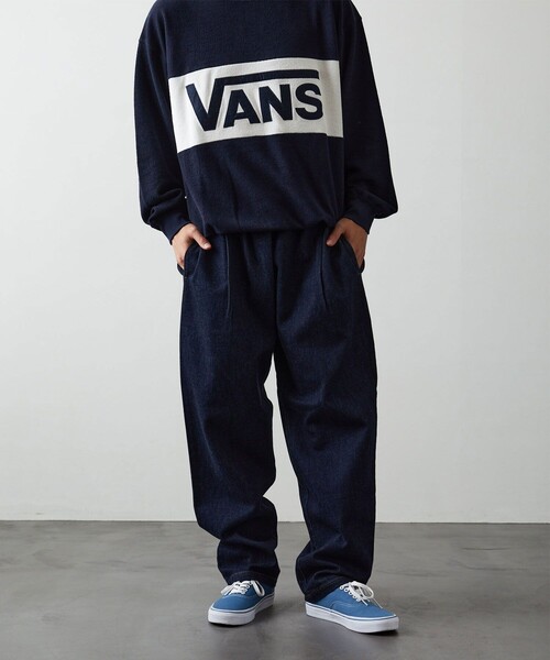 FREAK'S STORE（フリークスストア）の「【ワッペン付属】タックテーパード イージーパンツ/コーデュロイ/チノ（チノパンツ・メンズ・レオパード/その他15/ゴールド/ライトグレー/インディゴブルー/その他9/オフホワイト/ナチュラル/ネイビー/ブラウン/ダークブラウン/オリーブ/チャコールグレー/キャメル/ブラック/ベージュ/グレー・SMALL/MEDIUM/LARGE）」の13枚目の写真