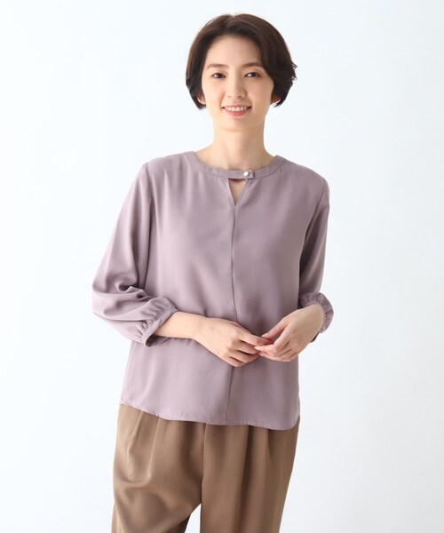 DRESKIP(ドレスキップ)の「◆前後2WAY キーネック7分袖ブラウス(シャツ/ブラウス・レディース・ブラック/ナチュラル/ピンク系・02/04/03)」の11枚目の写真