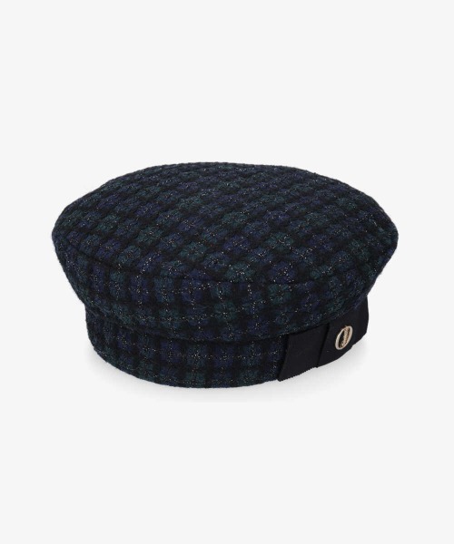 Chapeau d' O（シャポードオー）の「Chapeau d' O  Fancy Tweed Beret（ハンチング/ベレー帽・レディース・グレー/ブラック/ネイビー・M/57.5cm）」の13枚目の写真