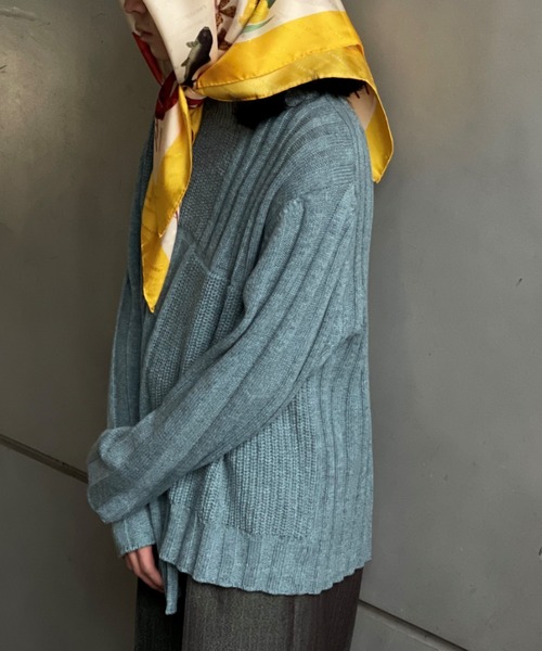 ROBES&CONFECTIONS（ローブスコンフェクションズ）の「ROBES&CONFECTIONS/ローブスアンドコンフェクションズ/スーパーカムバックラムウールマルチリブニット（ニット/セーター・メンズ・ブルー/レンガ・3）」の2枚目の写真