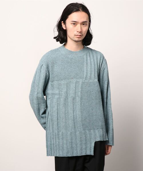 ROBES&CONFECTIONS（ローブスコンフェクションズ）の「ROBES&CONFECTIONS/ローブスアンドコンフェクションズ/スーパーカムバックラムウールマルチリブニット（ニット/セーター・メンズ・ブルー/レンガ・3）」の6枚目の写真