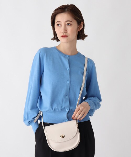 AG by aquagirl（エージーバイアクアガール）の「◆天竺クルーネックカーディガン【WEB限定サイズ】（カーディガン/ボレロ・レディース・ライトグレー/ブルー/ブラック/ブラウン系・40/38/36）」の4枚目の写真