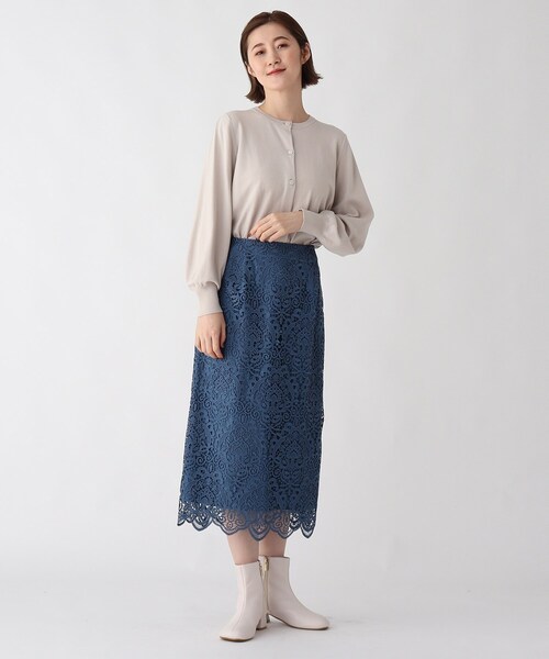 AG by aquagirl（エージーバイアクアガール）の「◆天竺クルーネックカーディガン【WEB限定サイズ】（カーディガン/ボレロ・レディース・ライトグレー/ブルー/ブラック/ブラウン系・40/38/36）」の11枚目の写真