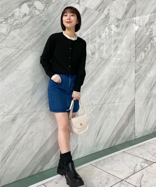 AG by aquagirl（エージーバイアクアガール）の「◆天竺クルーネックカーディガン【WEB限定サイズ】（カーディガン/ボレロ・レディース・ライトグレー/ブルー/ブラック/ブラウン系・40/38/36）」の13枚目の写真