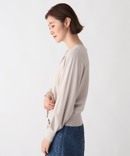 AG by aquagirl（エージーバイアクアガール）の「◆天竺クルーネックカーディガン【WEB限定サイズ】（カーディガン/ボレロ・レディース・ライトグレー/ブルー/ブラック/ブラウン系・40/38/36）」の8枚目の写真