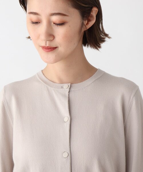 AG by aquagirl（エージーバイアクアガール）の「◆天竺クルーネックカーディガン【WEB限定サイズ】（カーディガン/ボレロ・レディース・ライトグレー/ブルー/ブラック/ブラウン系・40/38/36）」の6枚目の写真