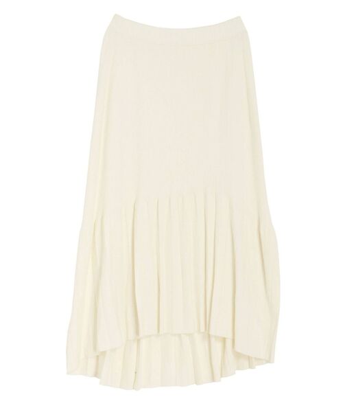 ELENDEEK（エレンディーク）の「リブ&プリーツニットスカート（スカート・レディース・ブラック/パープル/オフホワイト/ブルー・FREE）」の2枚目の写真