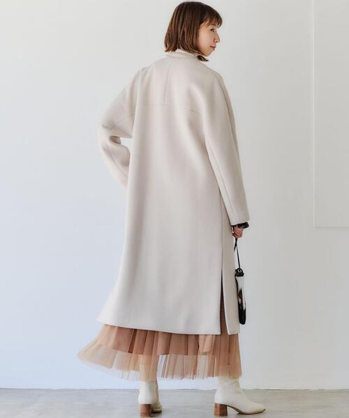 【極美品・現行・大きめXL】レリアン　ホワイトレーベル　リバーコート　ベージュ green label relaxing（グリーンレーベルリラクシング）の「【WEB限定