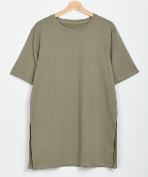 Felt-Maglietta(フェルトマリエッタ)の「サイドスリットルーズカットソー半袖(Tシャツ/カットソー・レディース・ブラック/ダークグレー/モカ/グリーン/ホワイト/ネイビー・FREE/X-LARGE/XX-LARGE)」の20枚目の写真