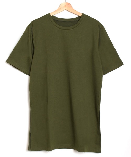 Felt-Maglietta(フェルトマリエッタ)の「サイドスリットルーズカットソー半袖(Tシャツ/カットソー・レディース・ブラック/ダークグレー/モカ/グリーン/ホワイト/ネイビー・FREE/X-LARGE/XX-LARGE)」の21枚目の写真