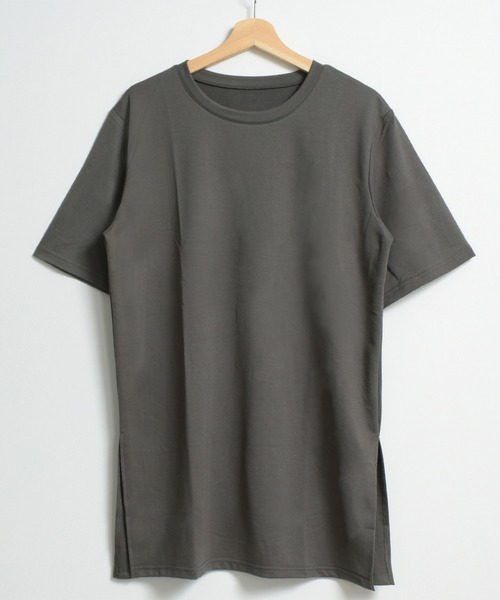 Felt-Maglietta(フェルトマリエッタ)の「サイドスリットルーズカットソー半袖(Tシャツ/カットソー・レディース・ブラック/ダークグレー/モカ/グリーン/ホワイト/ネイビー・FREE/X-LARGE/XX-LARGE)」の19枚目の写真