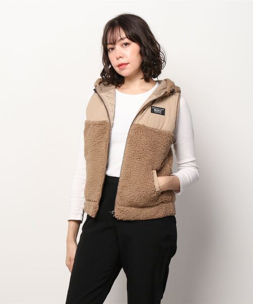 ROXY(ロキシー)の「ロキシー ROXY YOUR HAND VEST(ベスト・レディース・ブラック/ベージュ/ホワイト・XL/M/S/L)」の3枚目の写真