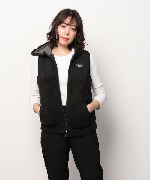 ROXY(ロキシー)の「ロキシー ROXY YOUR HAND VEST(ベスト・レディース・ブラック/ベージュ/ホワイト・XL/M/S/L)」の2枚目の写真