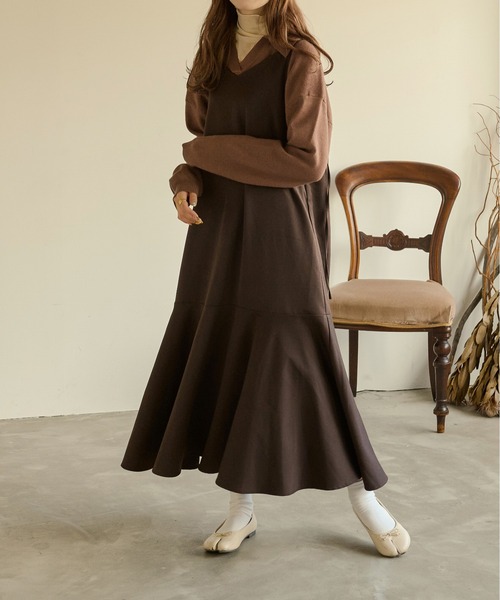 Ambre Neige（アンブルネージュ）の「ポロニット／【WEB/EC限定商品】（ニット/セーター・レディース・アイボリー/ダークブラウン・FREE）」の14枚目の写真