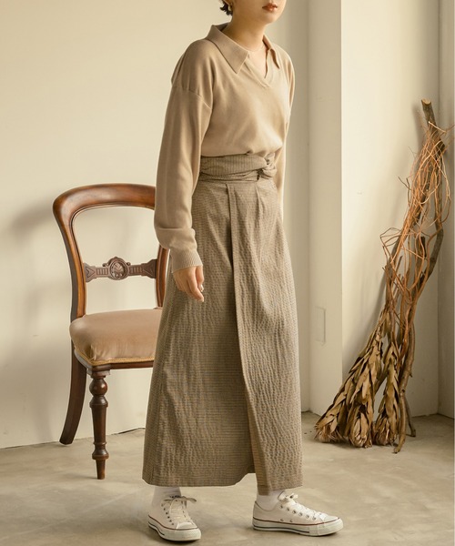 Ambre Neige（アンブルネージュ）の「ポロニット／【WEB/EC限定商品】（ニット/セーター・レディース・アイボリー/ダークブラウン・FREE）」の20枚目の写真