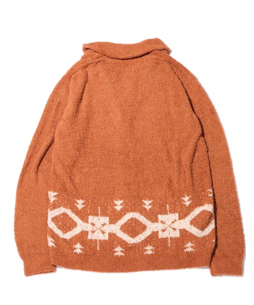 UGG(アグ)の「UGG@mos グラフィック インターシャ カーディガン / アグ グラフィック インターシャ カーディガン(カーディガン/ボレロ・レディース・ブラウン/グレー・M/L)」の6枚目の写真