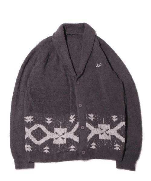 UGG(アグ)の「UGG@mos グラフィック インターシャ カーディガン / アグ グラフィック インターシャ カーディガン(カーディガン/ボレロ・レディース・ブラウン/グレー・M/L)」の12枚目の写真