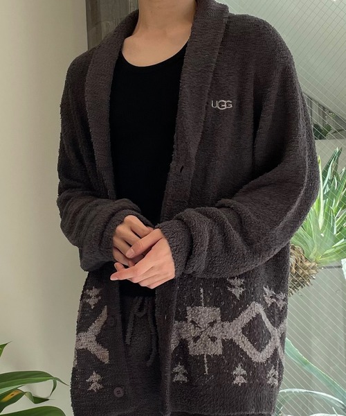 UGG(アグ)の「UGG@mos グラフィック インターシャ カーディガン / アグ グラフィック インターシャ カーディガン(カーディガン/ボレロ・レディース・ブラウン/グレー・M/L)」の11枚目の写真