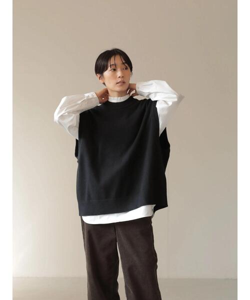 AMERICAN HOLIC（アメリカンホリック）の「ハイネック衿フリルブラウス（シャツ/ブラウス・レディース・ブラック/オフホワイト/サックスブルー/ストライプ・M/L）」の14枚目の写真