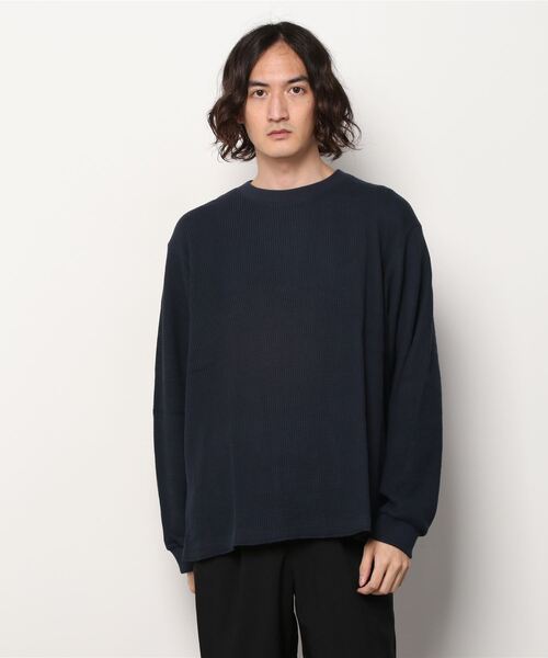 GAP(ギャップ)の「オーバーサイズ ワッフルニットtシャツ(Tシャツ/カットソー・メンズ・ベージュ/ネイビー/グレー/オレンジ/グリーン・S/M/L/XL/XS)」の13枚目の写真