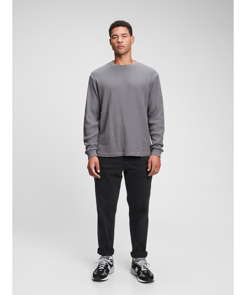 GAP(ギャップ)の「オーバーサイズ ワッフルニットtシャツ(Tシャツ/カットソー・メンズ・ベージュ/ネイビー/グレー/オレンジ/グリーン・S/M/L/XL/XS)」の9枚目の写真