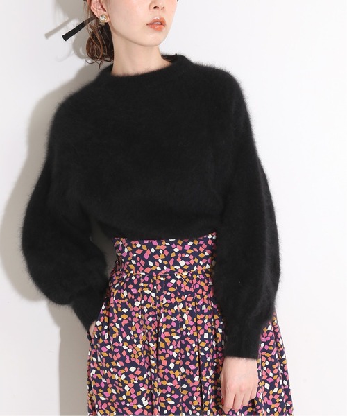 IENA LA BOUCLE（イエナラブークル）の「IENA LA BOUCLE Raccoon/Nyファーニットプルオーバー◆（ニット/セーター・レディース・ホワイト/ブラック/グレー/グリーン/ブルー・FREE）」の3枚目の写真