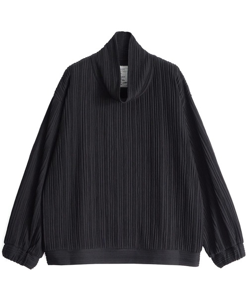 SHAREEF（シャリーフ）の「RIPPLE STRIPE HIGH-NECK L/S（Tシャツ/カットソー・メンズ・ブラック/ホワイト系その他/チャコール・1/2/3）」の2枚目の写真