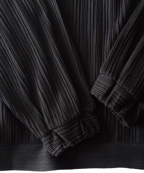 SHAREEF（シャリーフ）の「RIPPLE STRIPE HIGH-NECK L/S（Tシャツ/カットソー・メンズ・ブラック/ホワイト系その他/チャコール・1/2/3）」の11枚目の写真