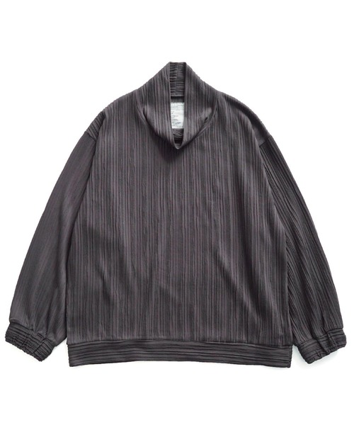 SHAREEF（シャリーフ）の「RIPPLE STRIPE HIGH-NECK L/S（Tシャツ/カットソー・メンズ・ブラック/ホワイト系その他/チャコール・1/2/3）」の13枚目の写真