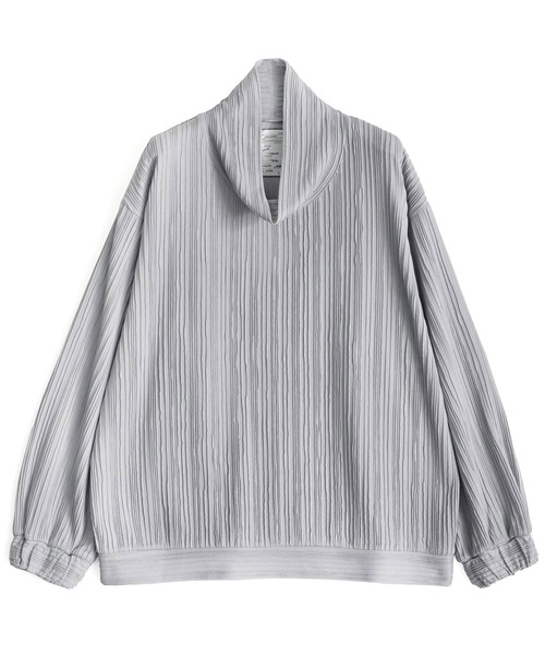 SHAREEF（シャリーフ）の「RIPPLE STRIPE HIGH-NECK L/S（Tシャツ/カットソー・メンズ・ブラック/ホワイト系その他/チャコール・1/2/3）」の5枚目の写真