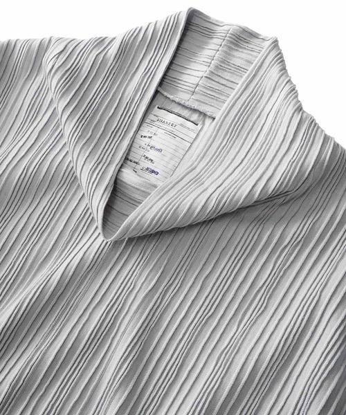 SHAREEF（シャリーフ）の「RIPPLE STRIPE HIGH-NECK L/S（Tシャツ/カットソー・メンズ・ブラック/ホワイト系その他/チャコール・1/2/3）」の16枚目の写真