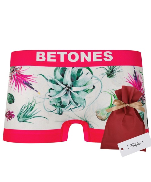 セルフラッピングキット付き Betones ビトーンズ ボクサーショーツ レディース 下着 ボタニカル 花柄 女性 ボクサーパンツ ボクサーパンツ Betones ビトーンズ のファッション通販 Zozotown
