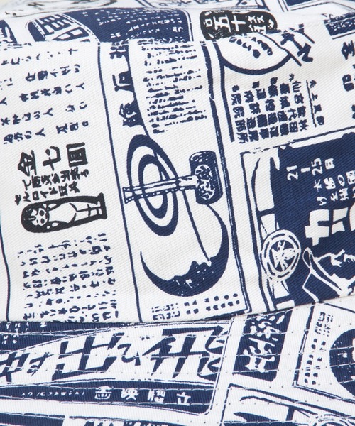 HOOK（フック）の「【HOOK】【定番】アメカジ漫画風イラストプリントリバーシブルバケットハット（ハット・メンズ・ホワイト/ベージュ/パープル/カーキ・F）」の8枚目の写真